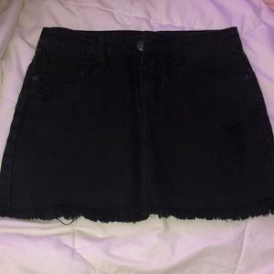 Black Jean Mini Skirt, Worn 3 times!